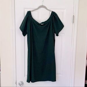 BP Off the Shoulder Pine Green Dress Size XXL